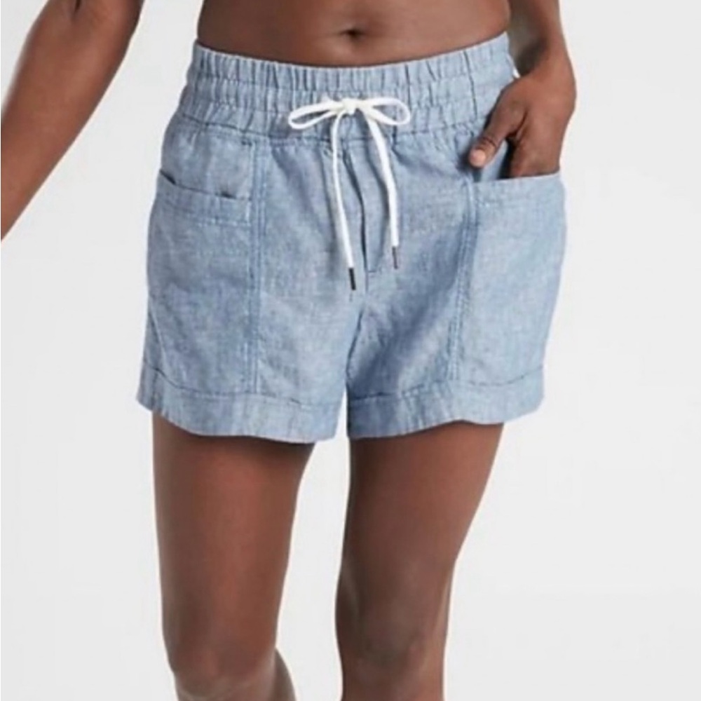 Athleta Cabo Linen 4” Shorts New with Tags